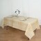 52" x 108" Natural Rectangular Disposable Plastic Tablecloth Wooden Design Party